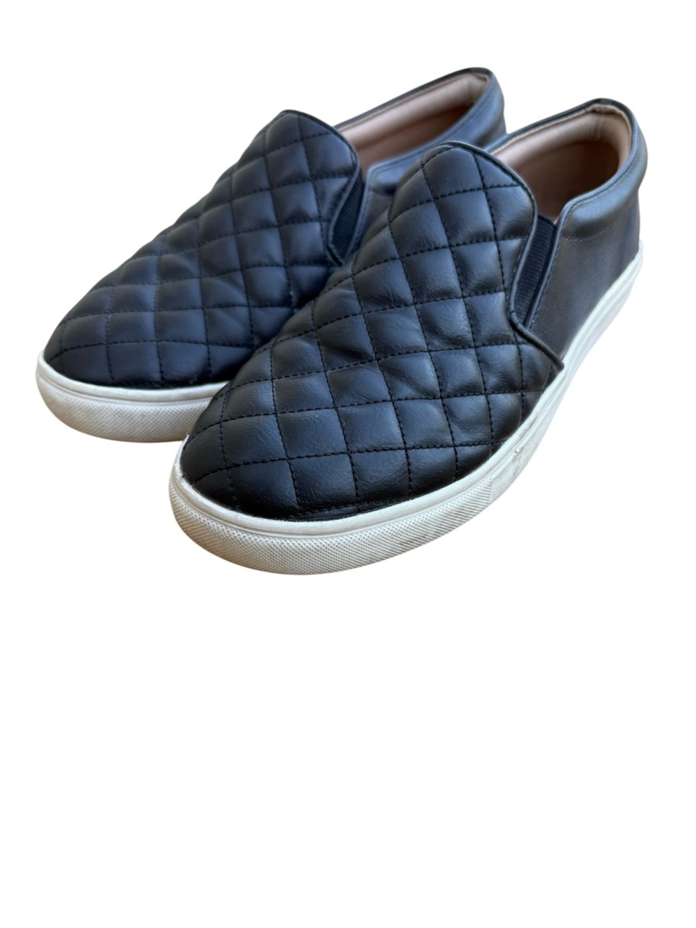 A new day Quilted Black Slip-On Loafers for Women size 8.5
